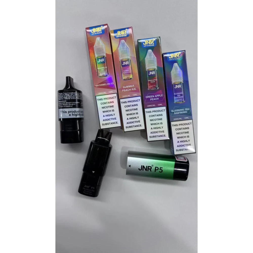 Summer Peach ice+Green Apple Peach | JNR Vape P5 GlassRock 100K Puffs Kit - Refillable & Replaceable Pod Vape